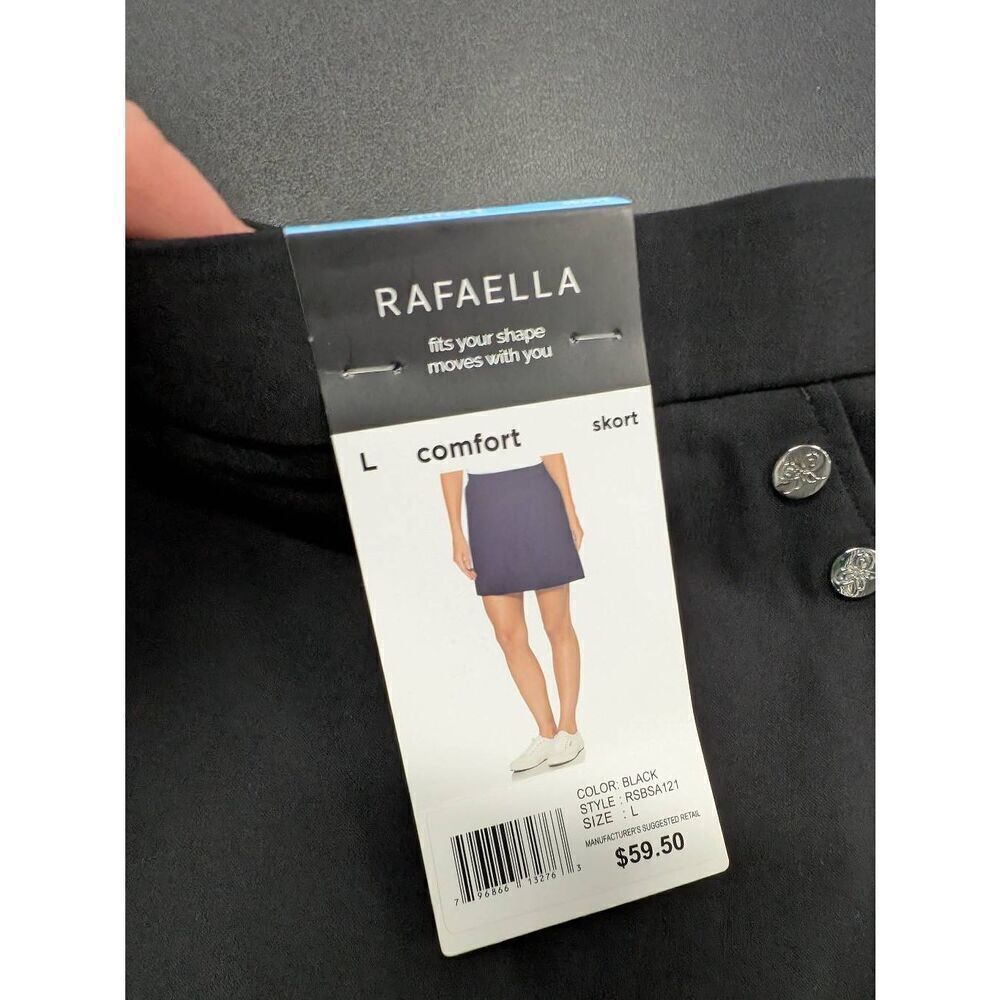 NWT Rafaella Comfort Elastic Waist Split Stretch Slash Pocket Mini Skirt Women's - Picture 4 of 6